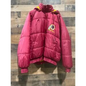 Washington Redskins Vintage Hooded Jacket – NFL Embroidered – Size XL